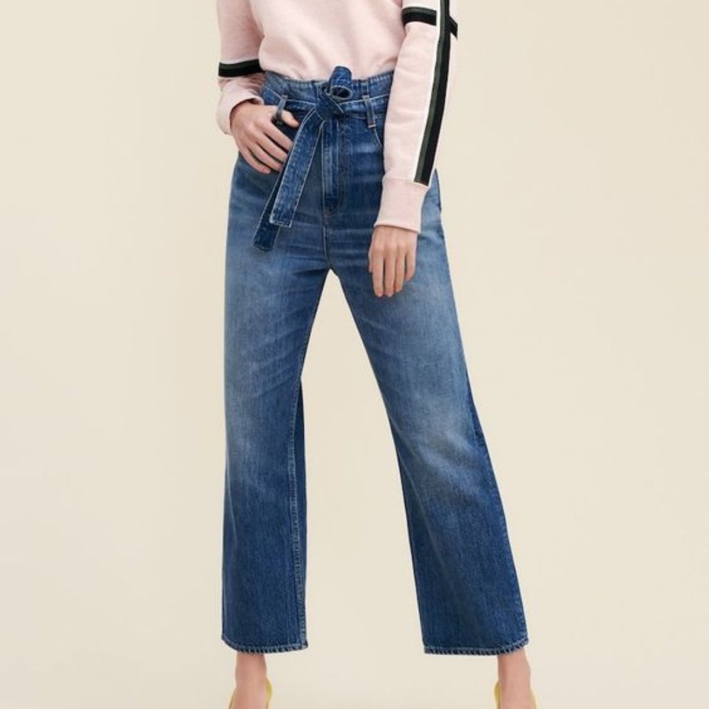 3x1 N.Y.C. Kelly Paperbag High Waist, Ankle Straight Leg Jeans Size: 26